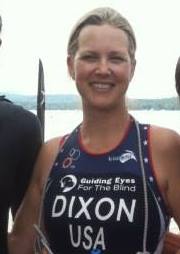 Before the swim start at Magog ITU Can Ams, where I took a bronze medal for Team USA